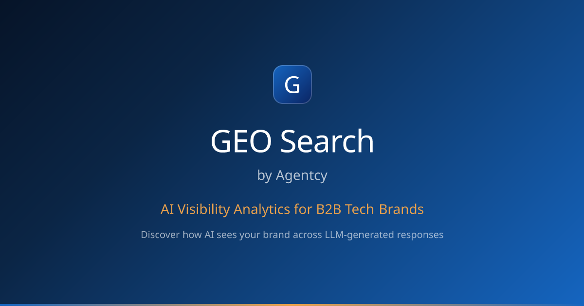Introducing GEO Search:  A Free Tool To Understand How AI Sees Your Brand
